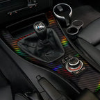 Premium Gloss Holographic Black Carbon Fiber Vinyl Wrap Film Bubble Free Air Release Car Wrap Vinyl Automotive DIY Decals
