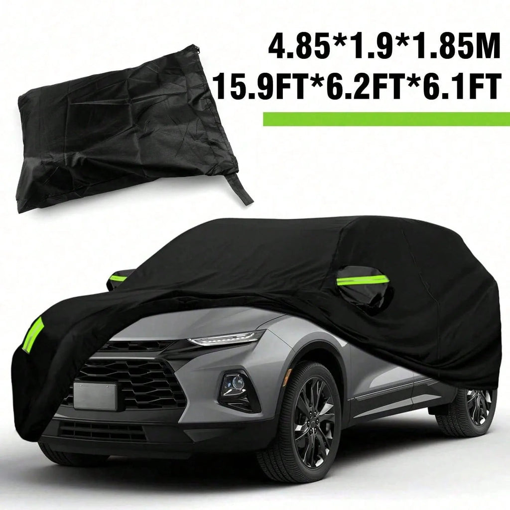 SUV Car Cover All-Weather Shield | Snow/Sun/UV/Dust Proof With Reflective Strips & Wind Straps,Heavy Duty Outdoor Protection Car Mobile World