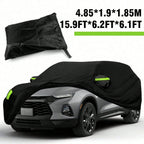 SUV Car Cover All-Weather Shield | Snow/Sun/UV/Dust Proof With Reflective Strips & Wind Straps,Heavy Duty Outdoor Protection Car Mobile World