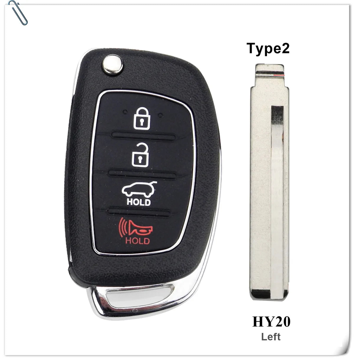 10pcs Shell Flip Remote Key Case Fob 4 Button For Hyundai Mistra Santa Fe Sonata Tucson Accent I30 I40 IX45 TOY40/TOY20R/HYN14 CM World