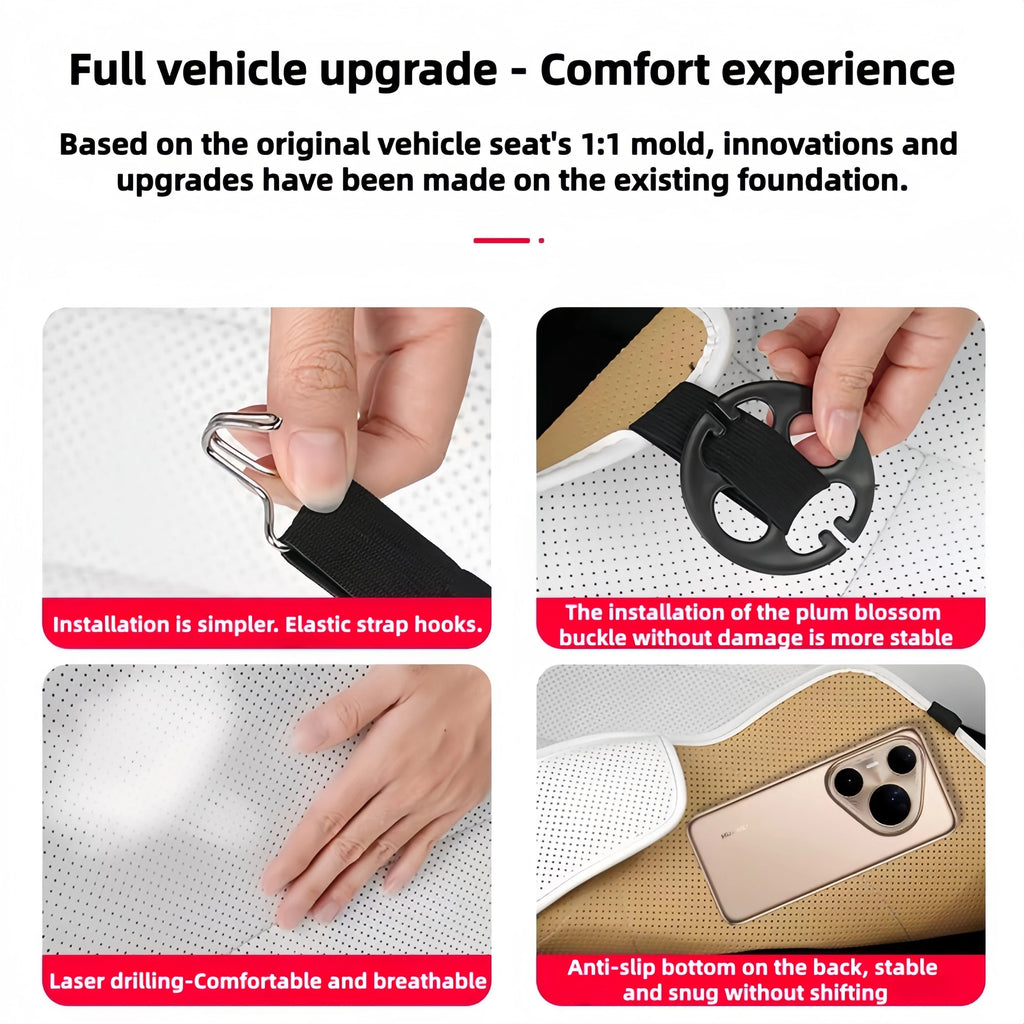 7-Piece Set Tesla Model Y Juniper 2025+ Standard Exclusive Semi-Cover Seat Covers Breathable All-Season Interior Accessories CM World