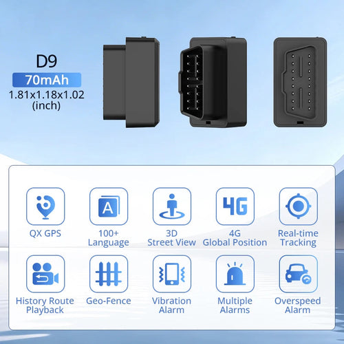 4G Mini OBD Car Tracker Builtin Battery Plug Play OBD II Car GPS Tracker Auto Truck Car Anti-Theft Vibration Alarm Free APP CM World