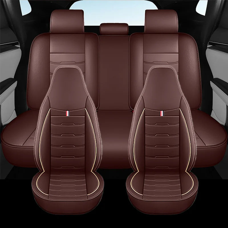 Universal Five-Seater Car Seat Cover with Integrated Headrest Cover Suitable for Most Cars Vehicle Seat Cushion Protector CM World