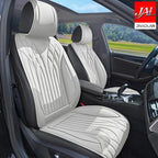 Front 2-seater Car Seat Cushion, Luxurious Nappa Leather, Suitable for All Seasons, Comfortable, Breathable and Wear-resistant, Easy to Install, Suitable for Sedans SUV, Truck and Car Interior High-end Accessories