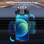 TOPK Upgraded Car Phone Mount for Dashboard, Secure and Stable Hands-Free Cell Phone Holder Compatible with All Smartphones CM World