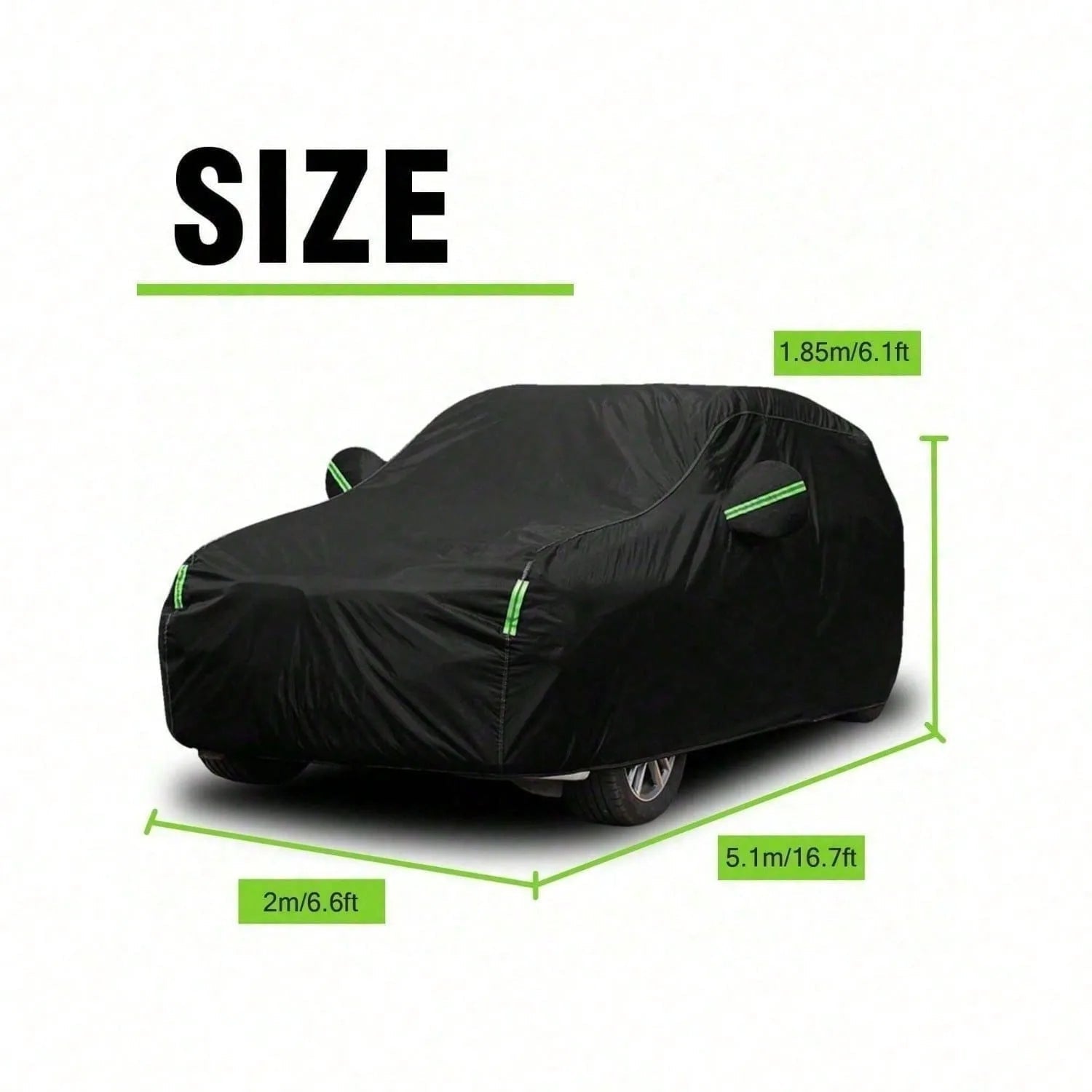 SUV Car Cover All-Weather Shield | Snow/Sun/UV/Dust Proof With Reflective Strips & Wind Straps,Heavy Duty Outdoor Protection Car Mobile World