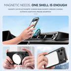 Wireless Charging Cover Lens Protection  Phone Case For iPhone 17 Pro Max 17 Pro 13 15 16 14 Air Luxury Folding Stand Magnetic