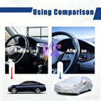 Kayme Car cover 6 Layer Heavy Duty Indoor Outdoor Waterproof Dustproof UV-protective Cover Fit for 181 x 72 x 67 inches Car Mobile World