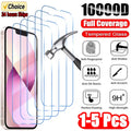 1-5Pcs Tempered Glass for IPhone 17 16 15 14 13 12 11 Pro Max Screen Protector for 12Mini 13Mini 7 8 14 Plus SE X XS XR Glass