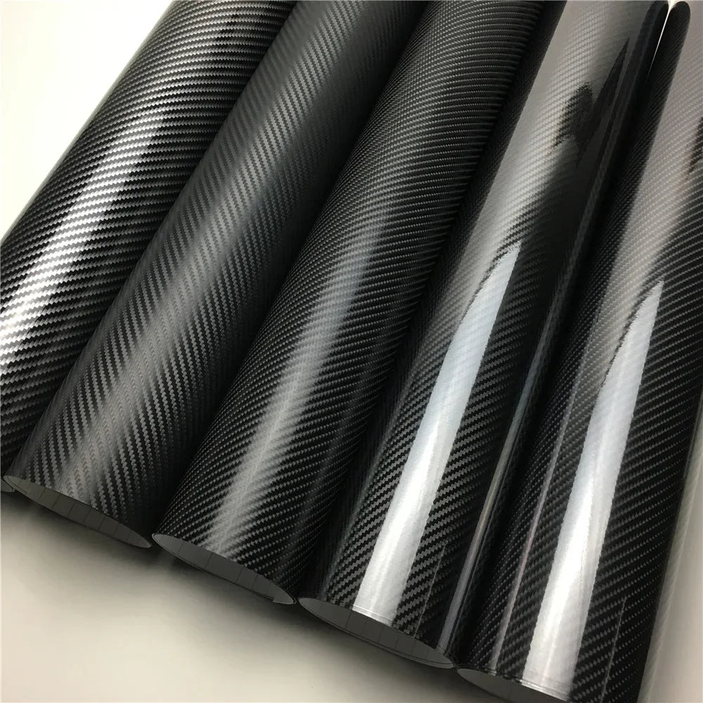 Matte Black Glossy Carbon Fiber Vinyl Wrap Film Window Trim Strip Car Stickers Decal Motorcycle Vehicle Interior Car Mobile World