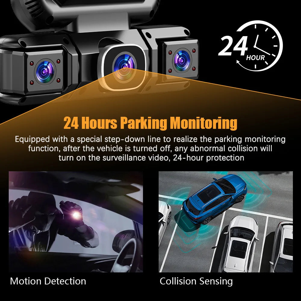 4Camera 360 Degrees Car DVR 1080P Video Recorder WiFi APP DashCam 4Channel Front Left Right Rear View Camera 24H Parking Monitor Car Mobile World