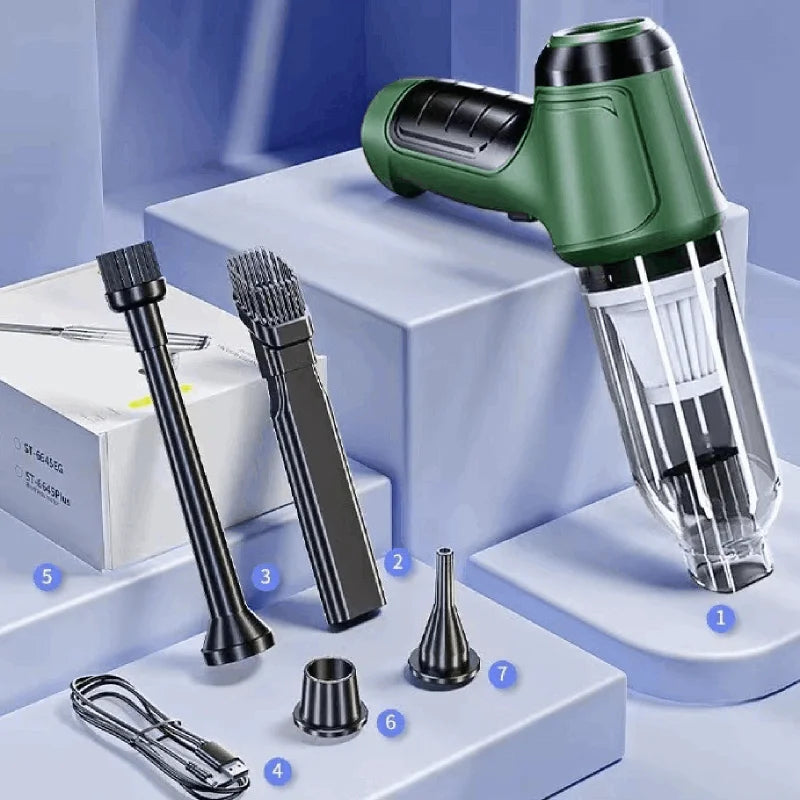 Car Vacuum Cleaner Strong Suction Cleaning Mini Machine Wireless Portable Handhled Blower Machine Air Duster for Home Appliances CM World
