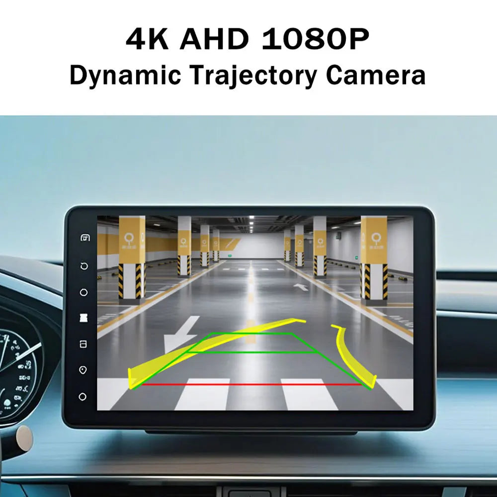 SMARTOUR 4K 1080P AHD Dynamic Trajectory Vehicle Rear View Camera Vehicle Parking Reverse Fisheye Lens Plug and Play Universal