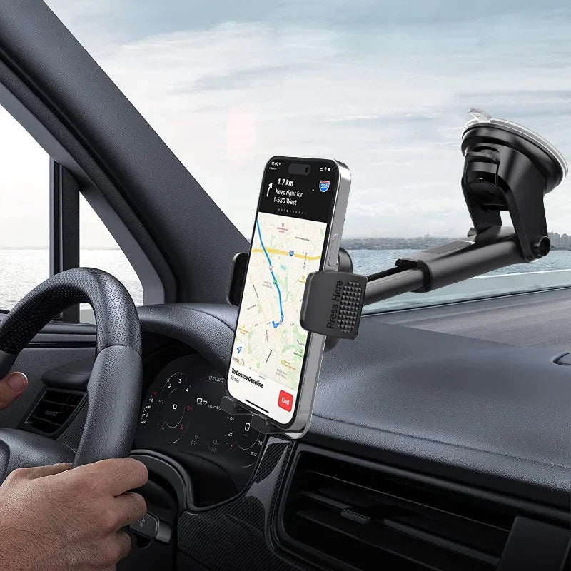 Car Cell Phone Holder Cellphone Mount for Dashboard Windshield Auto Dash Mobile IPhone Support Fit 4.7-7" Smartphone Auto Supply CM World