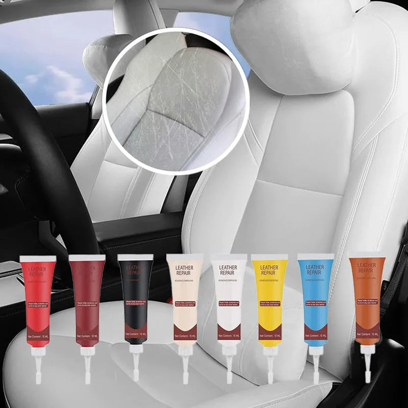 10ml Car Leather Repair Gel Car Seat Sofa Leather Finish Complementary Refurbishing Cream Paint Paste For Car Maintenance