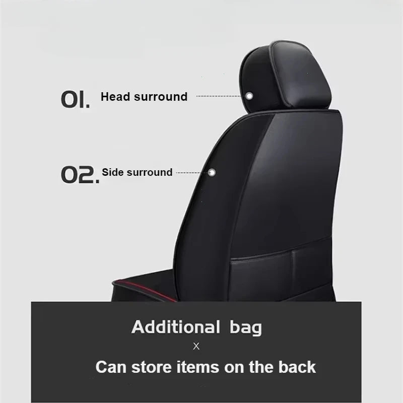 Auto Set Car Seat Covers Universal PU Leather Single Front Split Protector Four Season Fit Most Car SUV Car Interior Accessories
