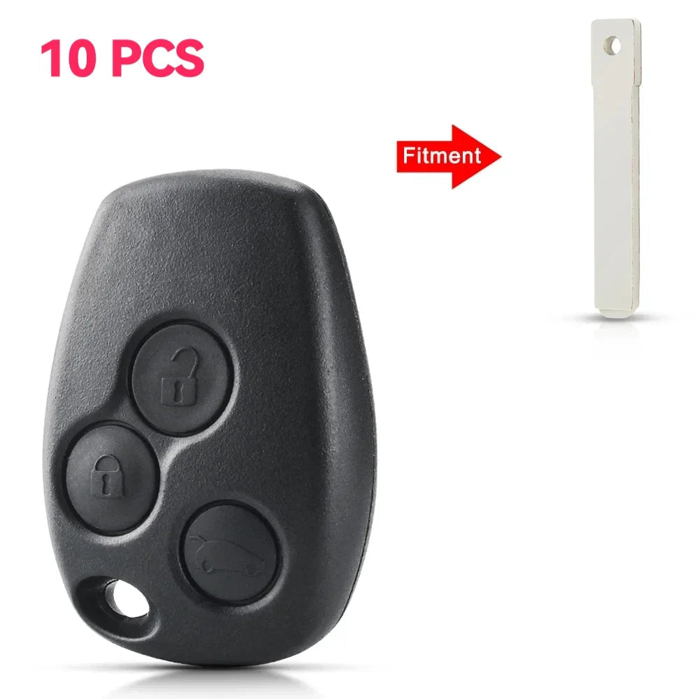 KEYYOU 10PCS New Car Remote Control Key Shell 2/3 Buttons Case For Renault Duster Modus Clio 3 Twingo Dacia Logan Sandero Kangoo CM World