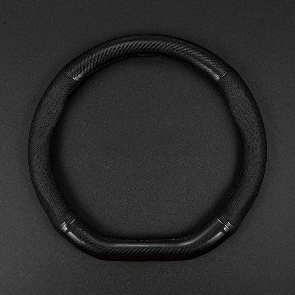 Universal Car Steering Wheel Cover Carbon Fiber Leather Three-dimensional Anti Slip, Timple And Fashionable Car Accessories CM World