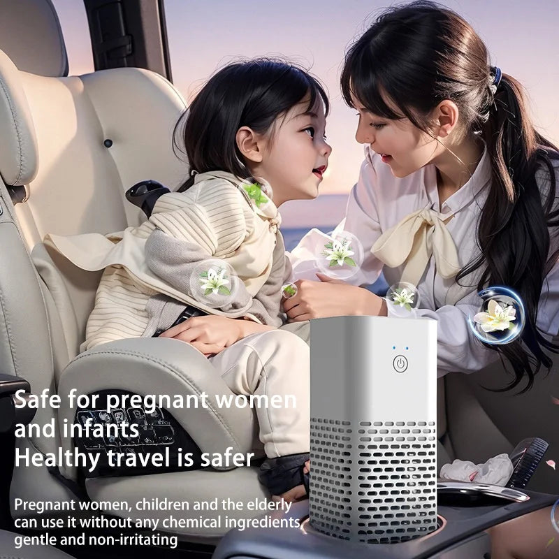 Smart Car Air Purifier Fragrance Diffuser Portable for Office Desktop & Auto Eliminate Smoke Odor USB Charging High Purification CM World