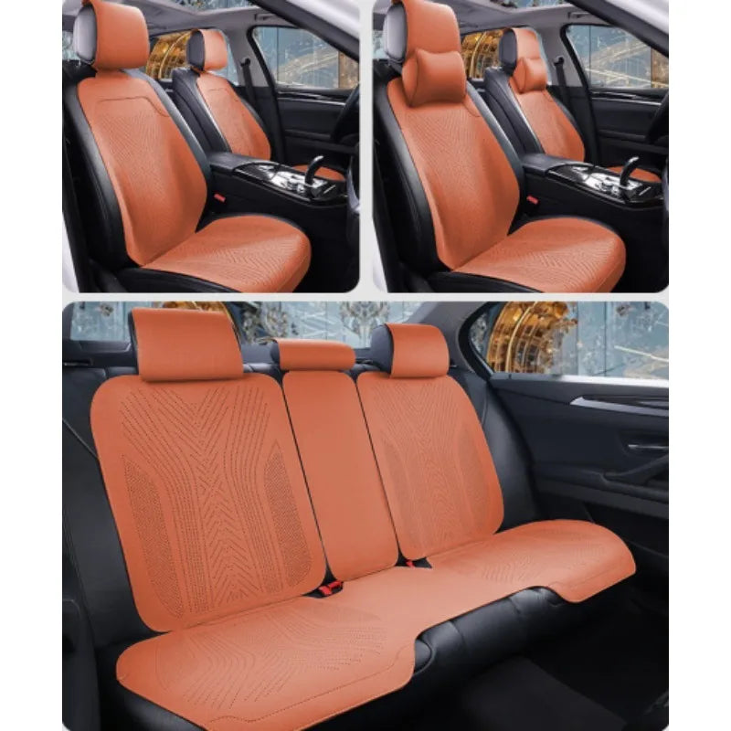 All Seasons Universal Car Seat Protector Mat Suede Car Seat Covers Full Set Auto Accessories Interior Car Seat Protector Cushion CM World