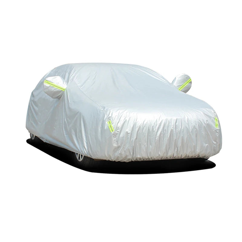 New 190T Car Cover Outdoor Protection Full Exterior Snow Cover Sunshade Dustproof Protection Cover Universal for Hatchback Sedan Car Mobile World