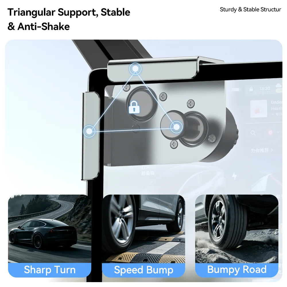 YZ Magnetic Car Phone Holder for Tesla Model YL Y 3  Car Display Screen Side 360 Degree Rotation Car Mount for all iPhone 17 18