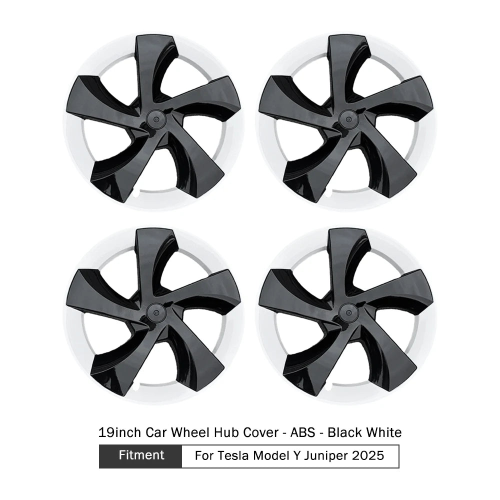 For Tesla Model Y Juniper 2025 HubCap 19 Inch Wheel Caps Auto Performance Replacement Hub Cap Full Rim Cover Accessories（4PCS） CM World