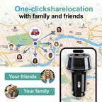 Car Charge GPS Locator Tracker 30W USB Phone Charger Fast Charging Type C QC3.0 Works with iOS Find My APP,Google,Android