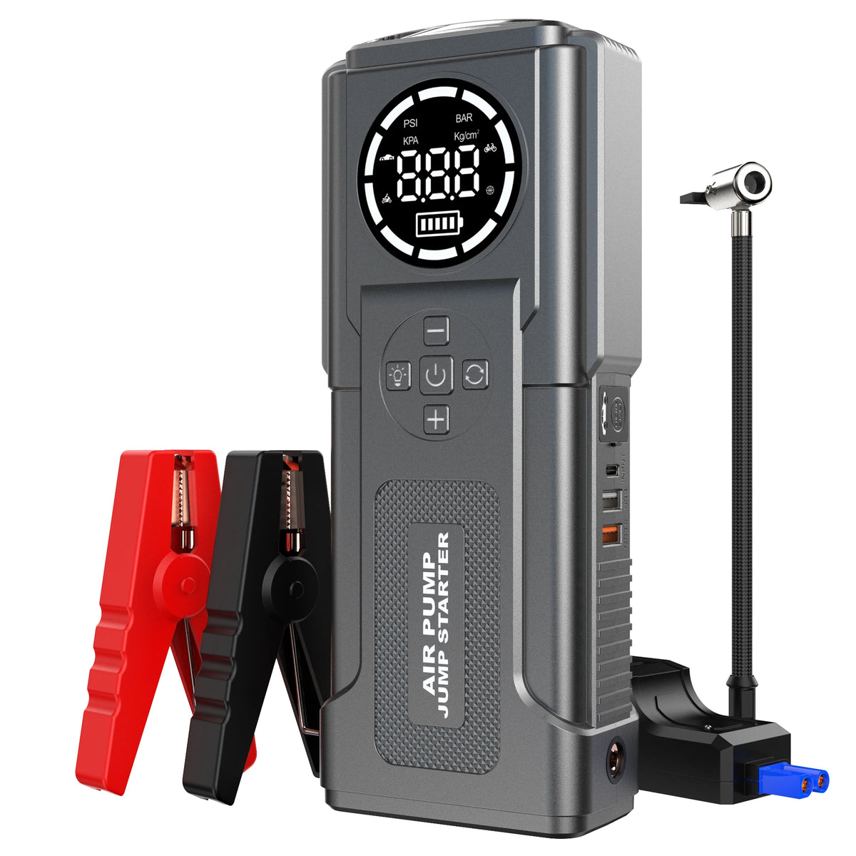 Large Capacity Car Jump Starter Power Bank Portable 150PSI Air Pump Car Battery Emergency Boosters Starting Device Car Starter