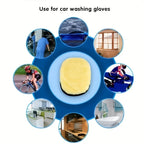 Microfiber Wool Car Wash Mitt, Lint-Free Scratch-Free Glove for Auto Detailing, Cleaning & Waxing, Thick Absorbent Car Care Tool