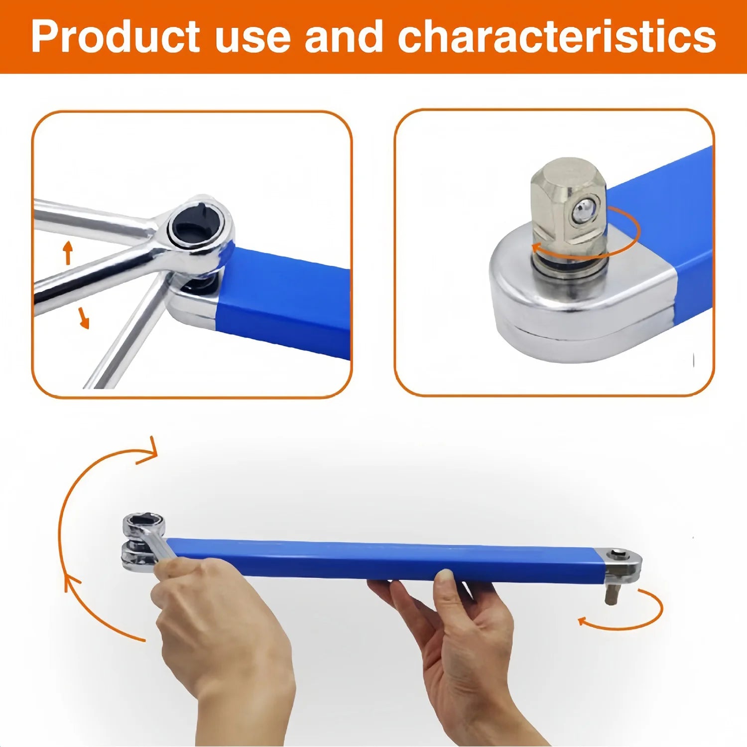 Ratchet Torque Extension Wrench Tight Spaces Extension Tool with 1/2" 1/4" and 3/8" Drive Adapters Universal Dynamics Hand Tools CM World