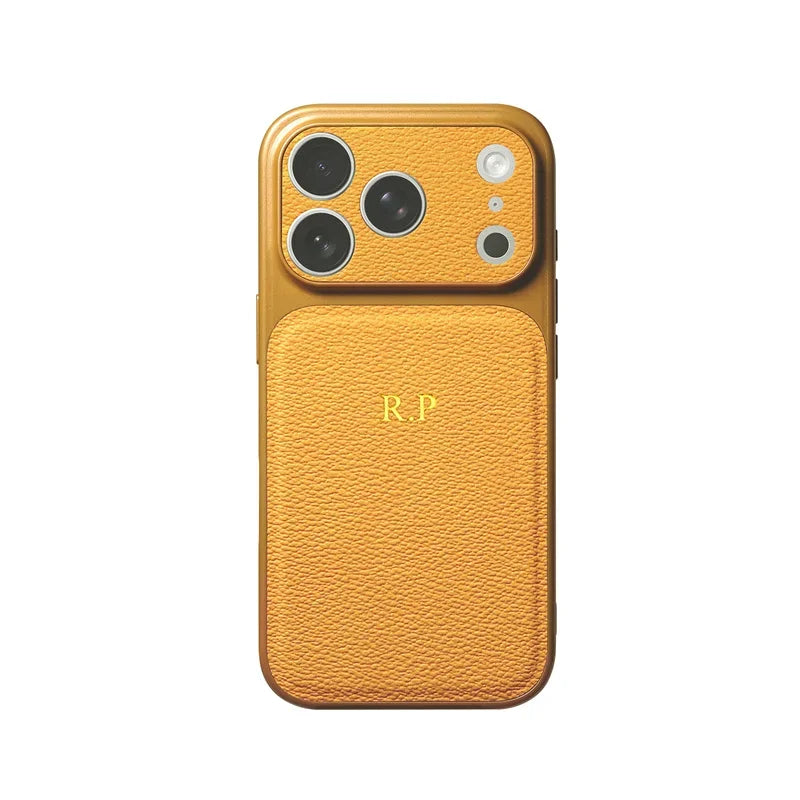 Personalise Gold Silver Initials Letter Leather Case For iPhone 15 14 13 17 Pro Max 14 16 Plus 17 Air Luxury Lens Protection Cas Car Mobile World