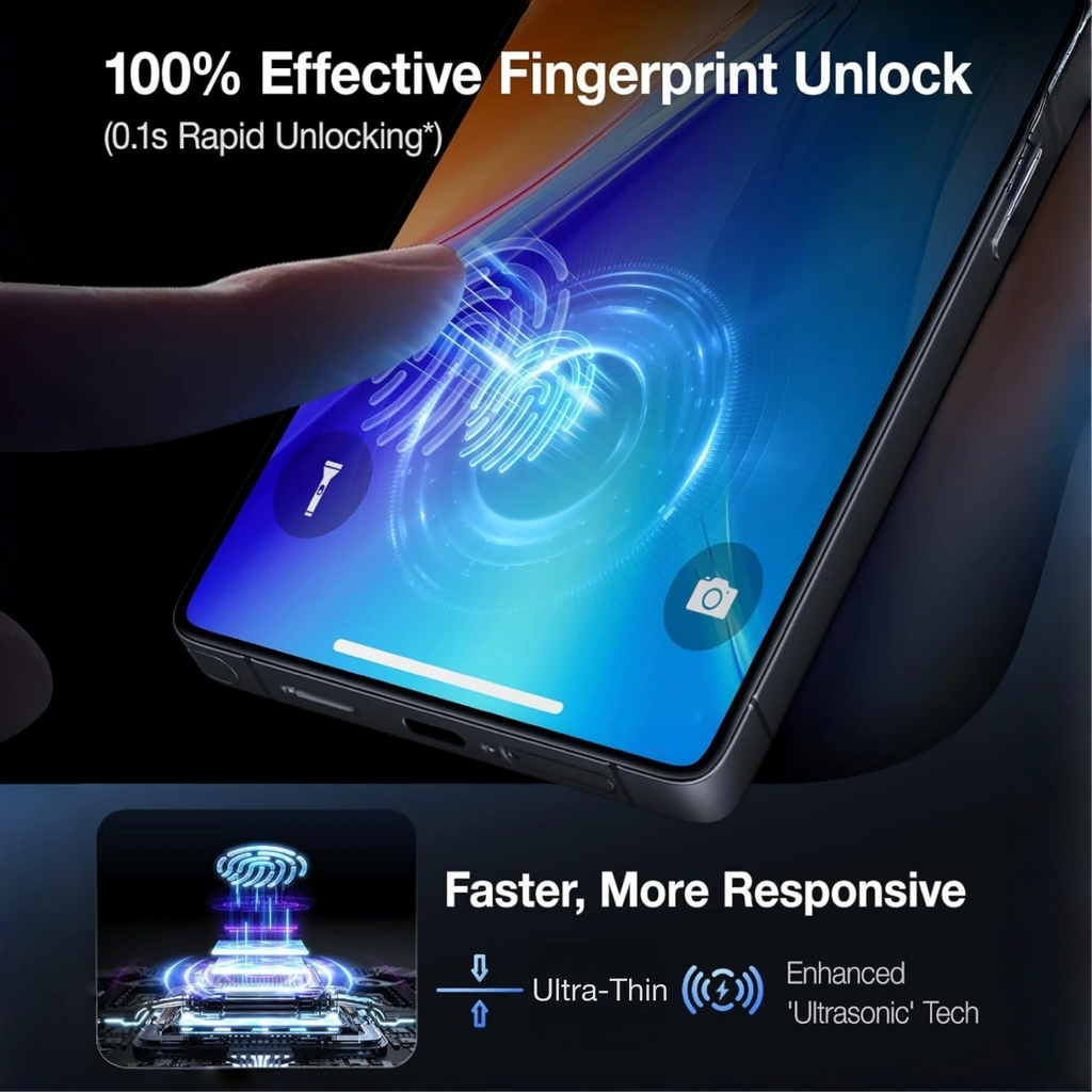 3Pcs For Samsung Galaxy S26 Ultra S25 Edge S24 S23 S22 Plus A57 A37 A56 A36 A55 A35 Screen Tempered Glass Protective 9H Unlock