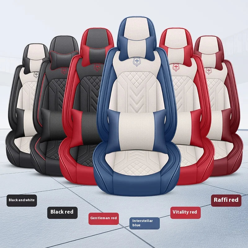 Five-Seat Universal Car Seat Covers with Built-In Lumbar Support Comfortable Multiple Colors Available CM World