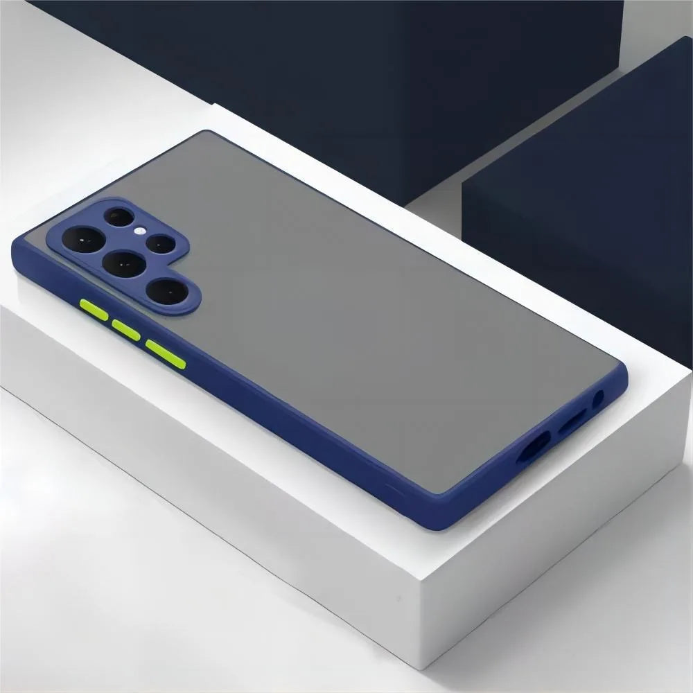 Luxury Frosted Phone Case For Samsung Galaxy S26 S25 S24 S23 S 26 Ultra Plus S26Ultra Cases Shockproof Translucent Matte Cover Car Mobile World