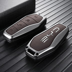 Stylish Zinc Alloy Key Case For BYD Atto 3 Han Tang Song Yuan Smart Car Remote Key Cover Shell Anti‑Scratch Keychain
