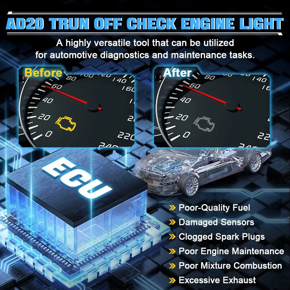2026 XTOOL Advancer AD20 Bluetooth OBD2 Scanner On Android IOS Universal Car Diagnostic Tools Super Mini AD20 OBD II Code Reader Car Mobile World