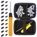 12-39PCS Universal Tubeless Tire Repair Kit - Emergency Puncture Tools W/Rubber T-Plugs for Car/Motorcycle On-Road Vacuum Seal