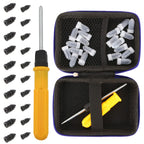 12-39PCS Universal Tubeless Tire Repair Kit - Emergency Puncture Tools W/Rubber T-Plugs for Car/Motorcycle On-Road Vacuum Seal