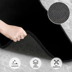 Pure Black Car Floor Mats Custom Solid Color Non-Slip Carpets Rugs Front & Rear Car Foot Mats Set of 4 Pieces Auto Accessories