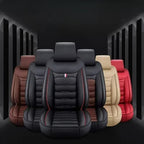 Auto Set Car Seat Covers Universal PU Leather Single Front Split Protector Four Season Fit Most Car SUV Car Interior Accessories
