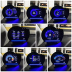 Newest A501 Car Head Up Display OBD2 Smart Car HUD Turbo Gauge Digital Odometer Security Alarm Water&Oil temp RPM Auto Meter CM World