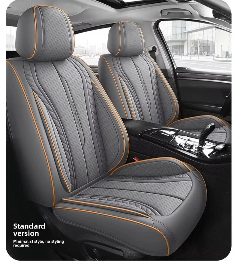 High Quality Nappa Leather Universal Car Seat Full Cover Perforated Nappa Leather Luxury Sedan SUV Seat Cushion Car Full Cover