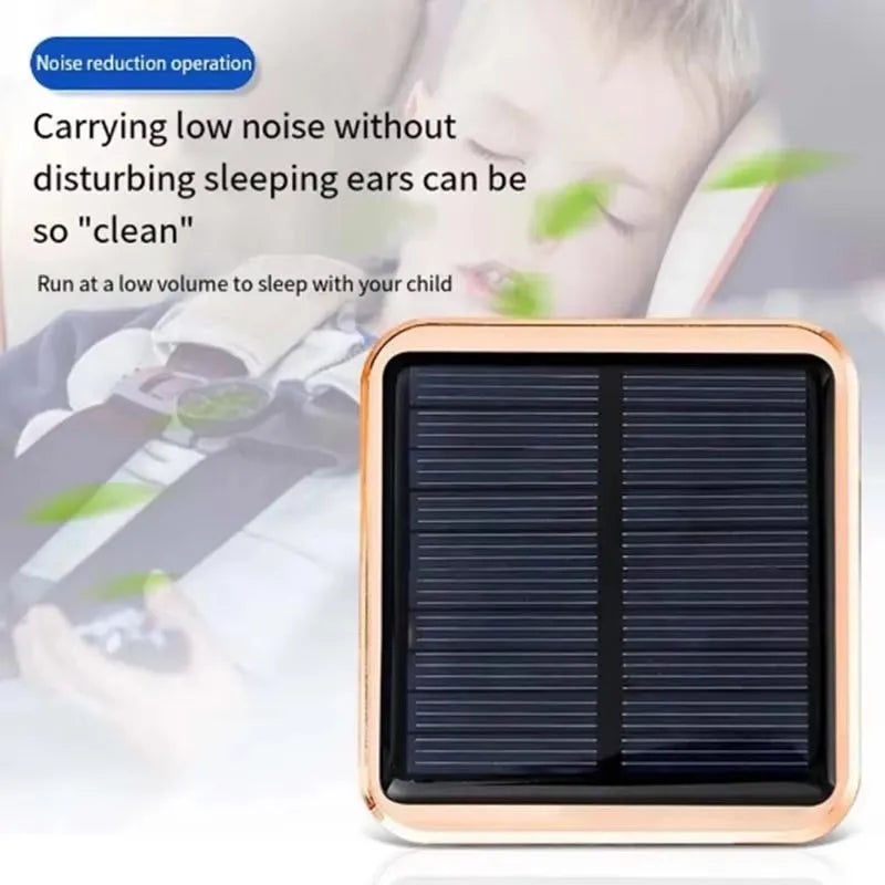 Solar Powered Car Air Purifier Usb Oxygen Cleaner Negative Ion Odor Removal Second-Hand Smoke Removal Car Air Purifier Car Mobile World