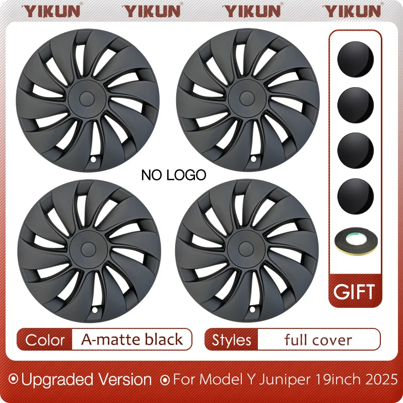 19 Inch 4PCS HubCap for Tesla Model Y Juniper 2025 Performance Replacement Wheel Cap Automobile Full Rim Cover Accessories 2026 CM World