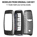 For 8 6 4 Button Genesis Key Cover Carbon Fiber Key Shell For Hyundai Genesis GV70 GV80 GV90 Key Case with Keychain Accessories CM World