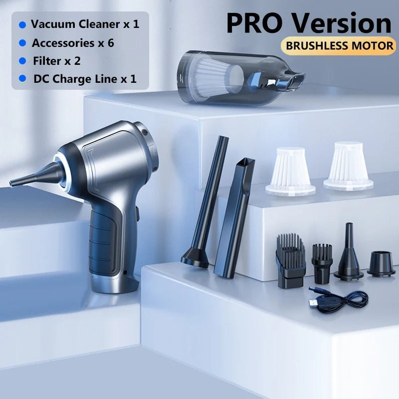 95000Pa Wireless Car Vacuum Cleaner Strong Suction Handheld Auto Vacuum Home &amp Car Dual Use Mini Vacuum Cleaner HomeAppliance CM World