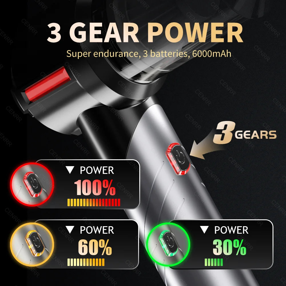 CENRR 998000PA Powerful Vacuum Cleaner Mini Cordless Portable Car Vacuum Cleaner for Home Appliance Handheld Blower Car Cleaner