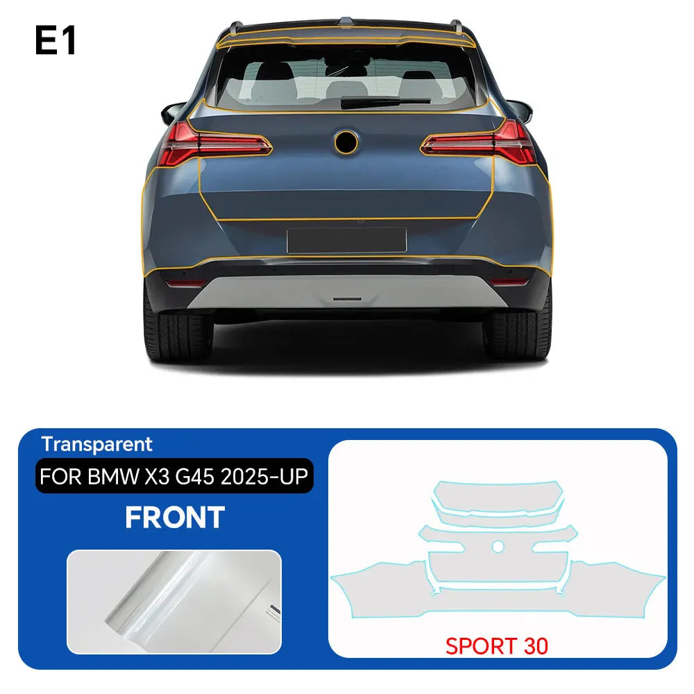 For BMW X3 G45 Sport 30 2025 Full Vehicle Clear Bra PPF Paint Protection Film 9Mil TPU Transparent Anti Scratch Car Wrap Film Car Mobile World