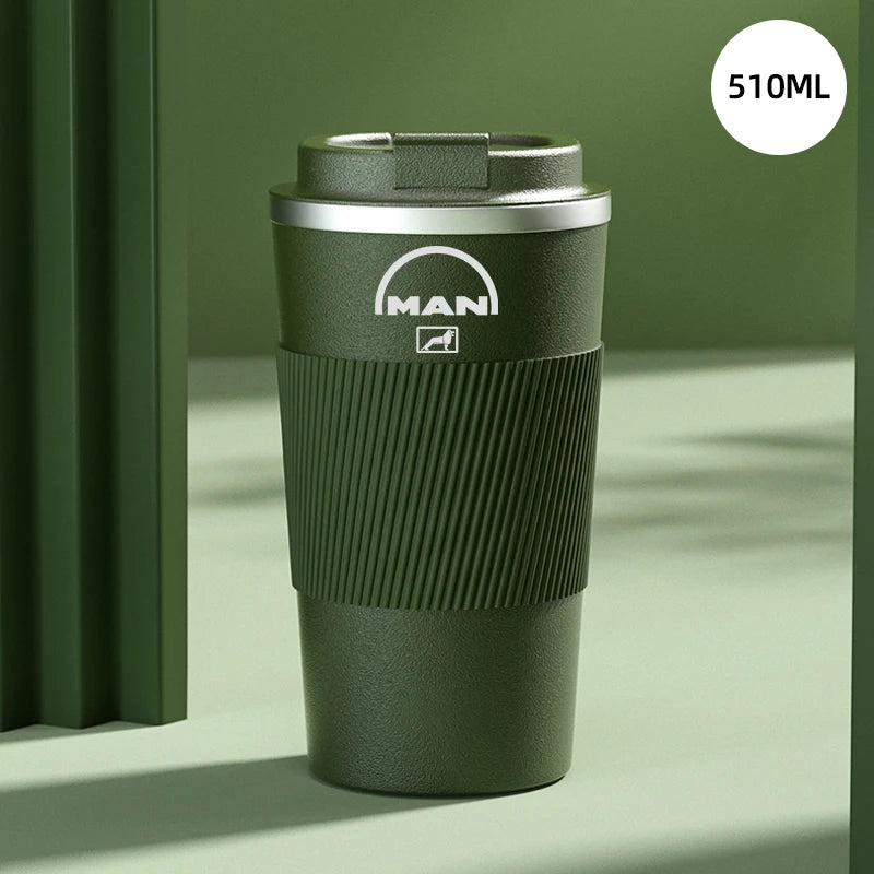 510ml stainless steel car coffee cup for MAN TGX TGM TGA TGS TGE business people thermos travel accessories CM World